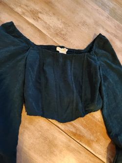 Kirious Los Angeles Blue Cottagecore Princess Puff Sleeve Top XS