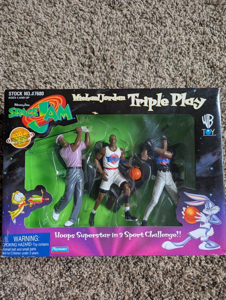 Michael Jordan Triple Play Figure Set.(Original 1996)