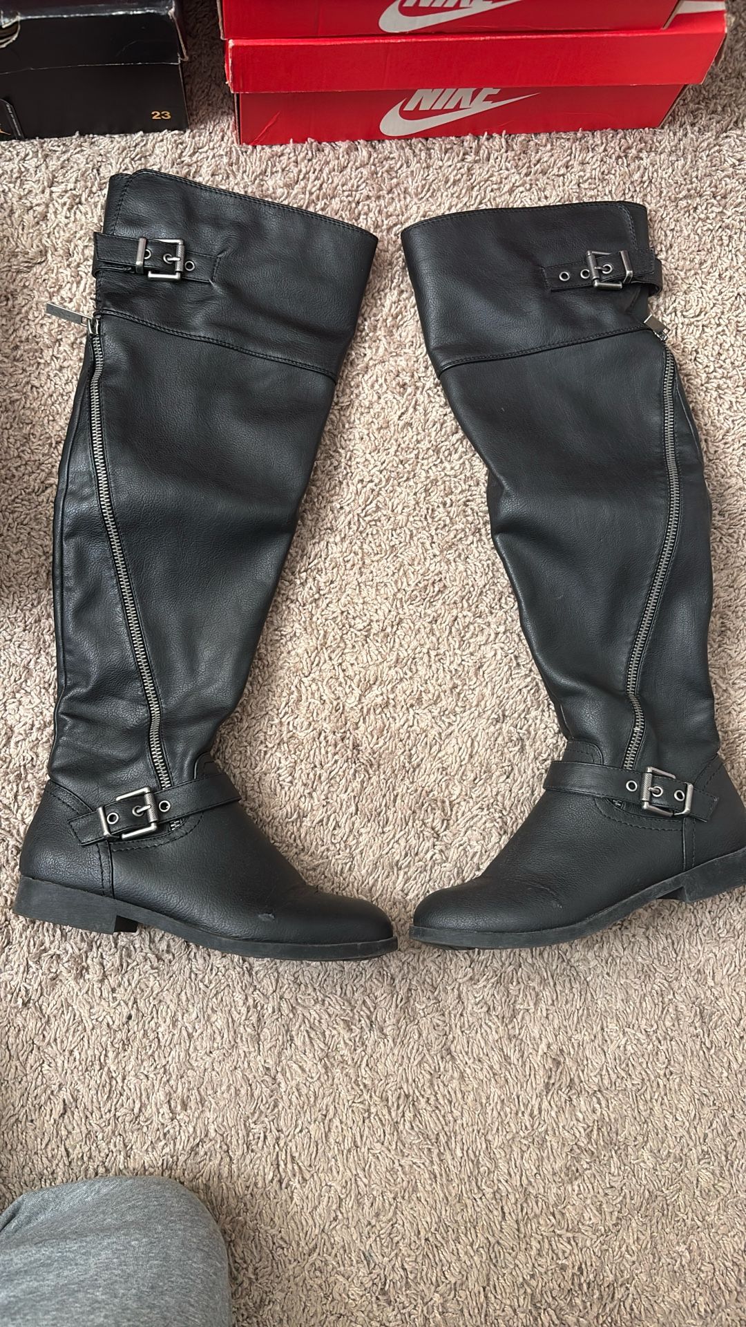 ALDO Black Over The Knee Boot Size 6 1/2