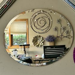 Oval Beveled Mirror 20x16