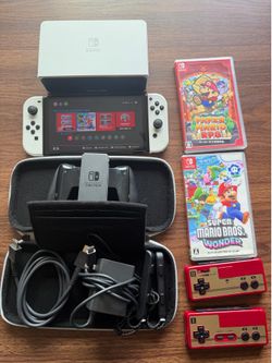 Nintendo Switch OLED console w extras