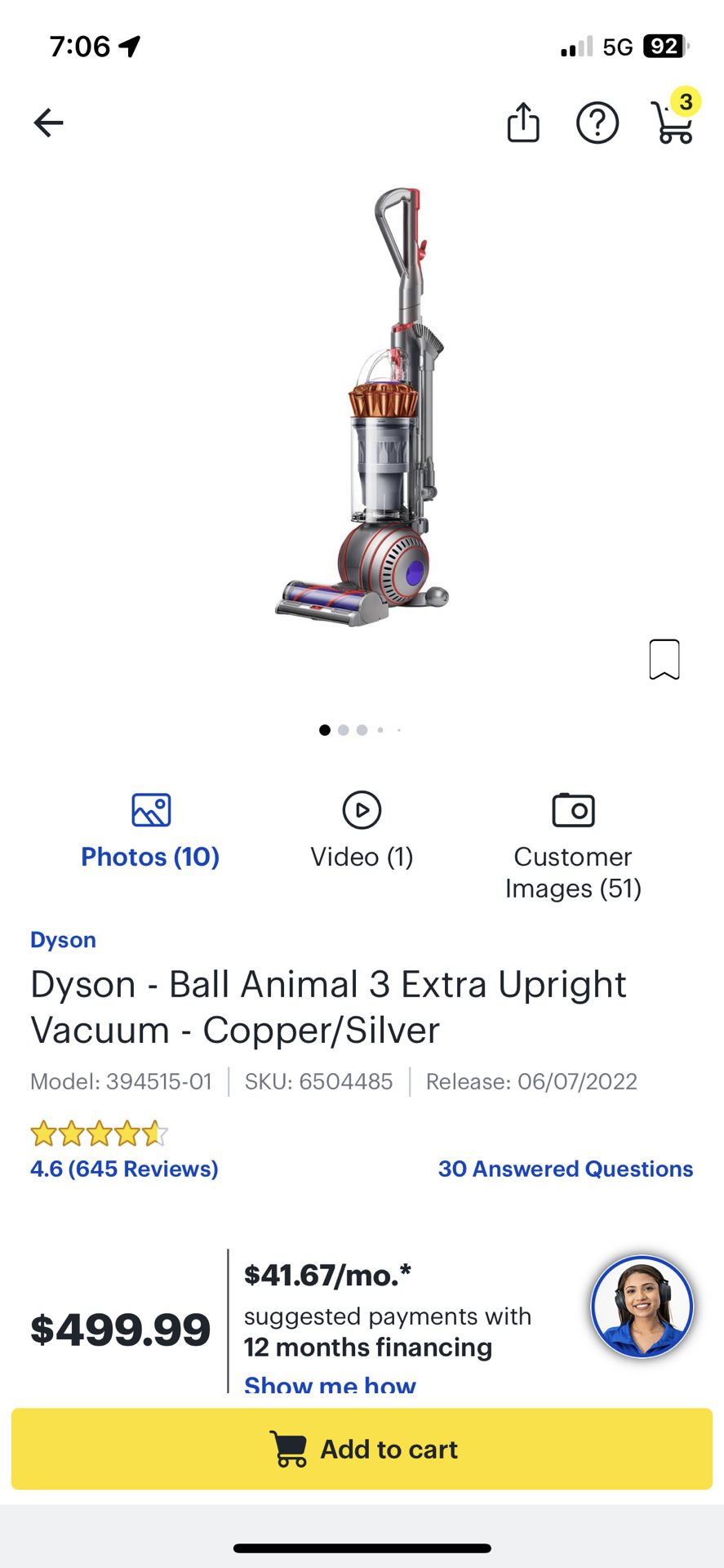 Dyson - Ball Animal Vacuum