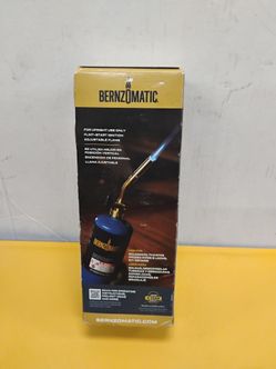 Bernzomatic Classic Brass Torch Kit box containing a manual torch head and a fuel cylinder.