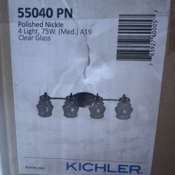 Kichler  Nickel 4-Light 30"W Bathroom Vanity Light