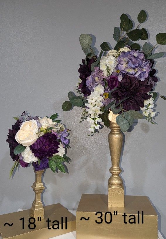 Purple Theme Centerpieces  / Florals