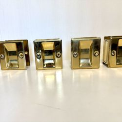 Brass Pocket Door Pulls ( Sets of 4) Used