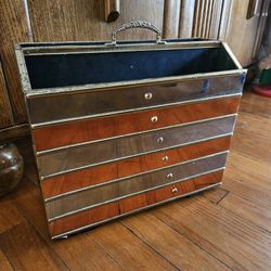 Antique Brass Magazine Rack