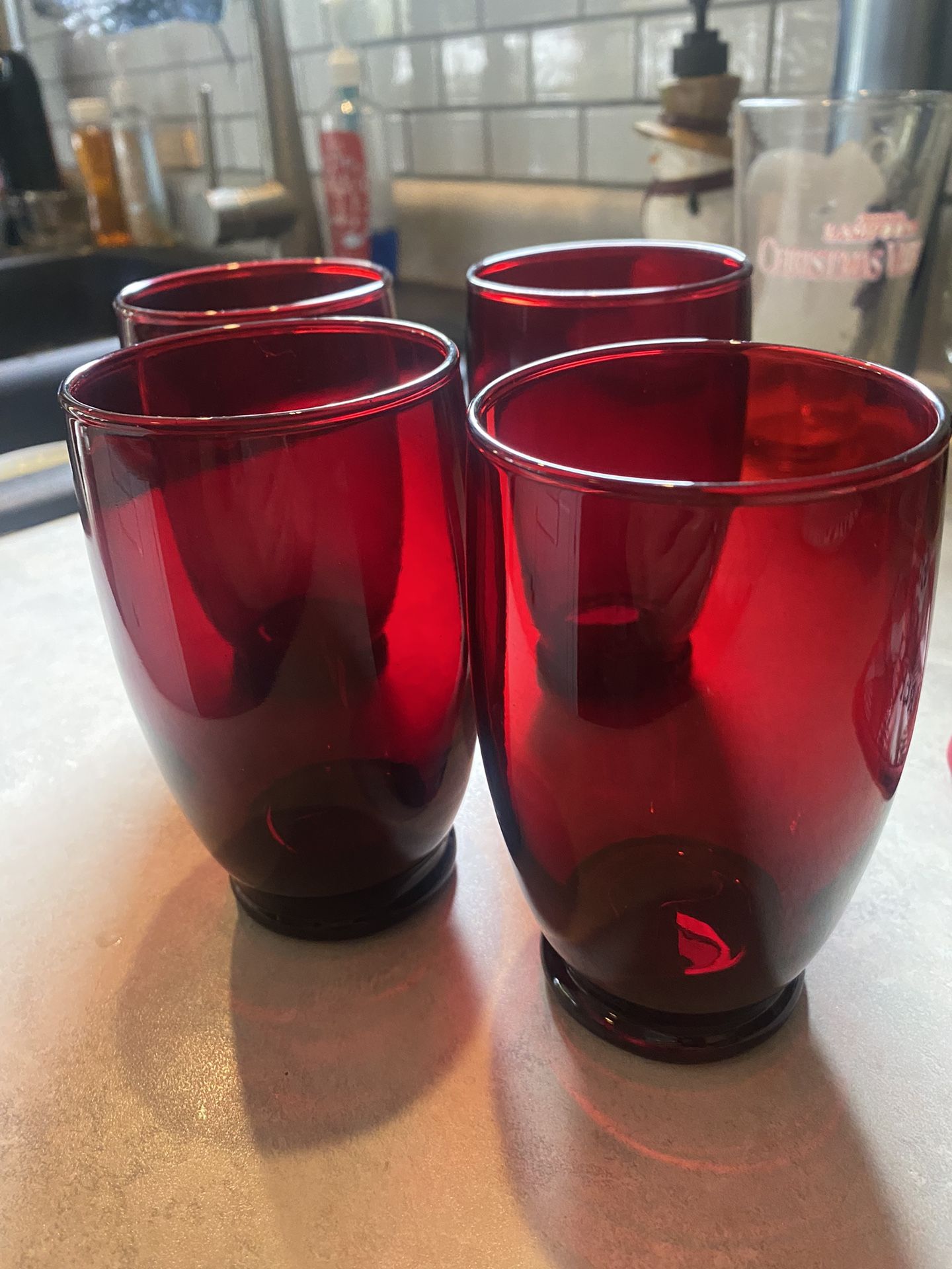 Ruby red Blown Glass