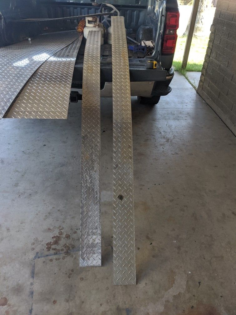 Two Aluminumin 5 Inches Wide 8 Ft Long Side Stripping Or For Whatever You Might Want It For $20 For Both