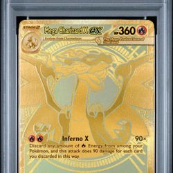 2025 POKEMON PHANTASMAL FLAMES MEGA HYPER RARE #130 MEGA CHARIZARD X EX PSA 9
