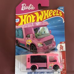 HOTWHEELS Movie TV Diecast Car - BARBIE Dream Camper - Mattel Pink 1:64