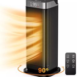Space Heater, 90°Oscillating 1500W Electric  Tower Heater with Remote New