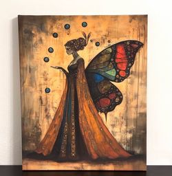 Butterfly Fairy- Mystical Wings Wall Art 🦋Like New🦋20”H x 16”W🦋Read Description 🦋