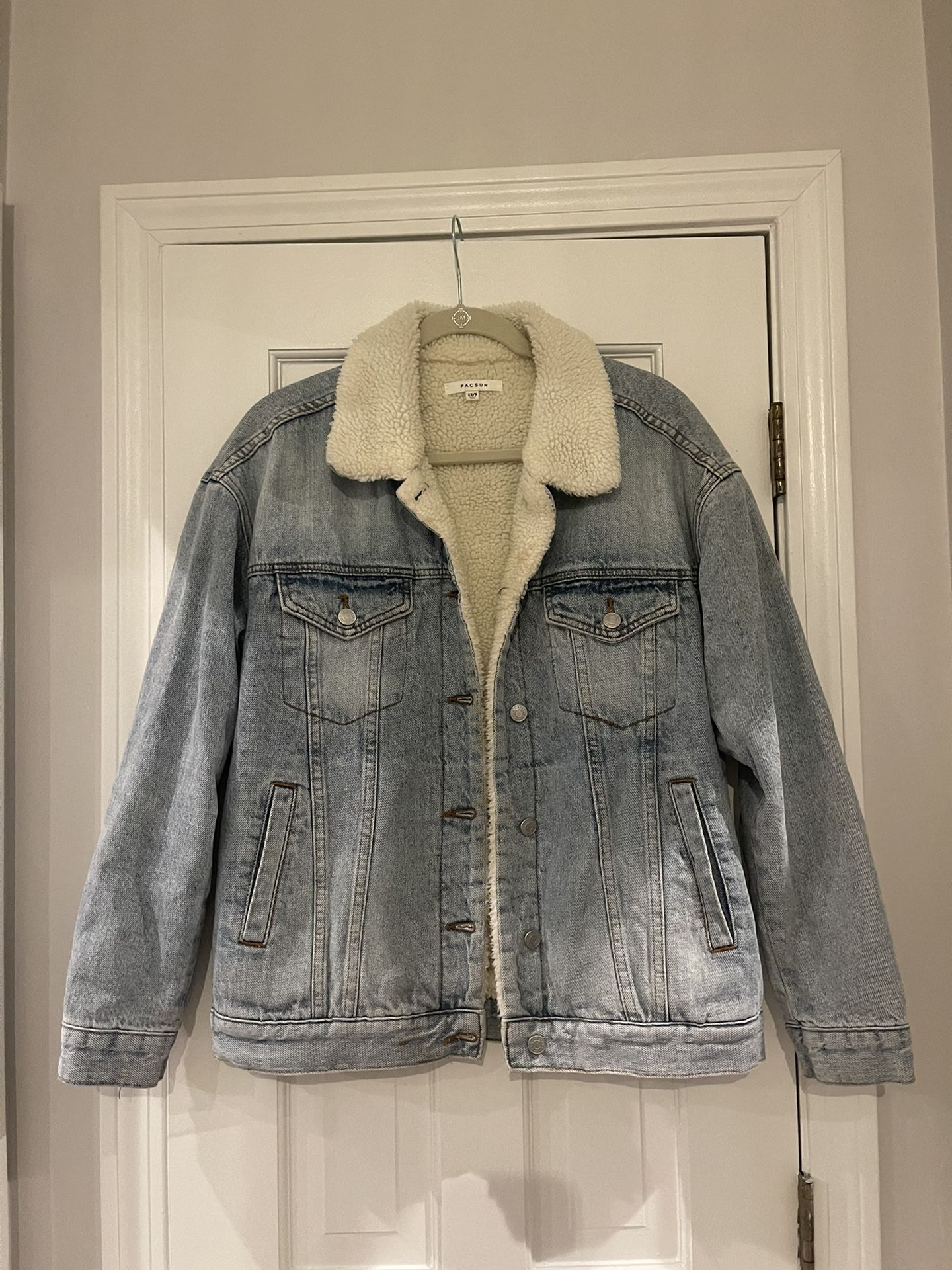 New Pac Sun Jean Jacket Faux Sterling Liner