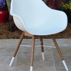 Outdoor Mid-Century Style Dining Chairs With Arms x8
