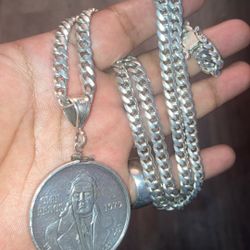 925 SILVER CUBAN BOX LOCK CENTENARIO