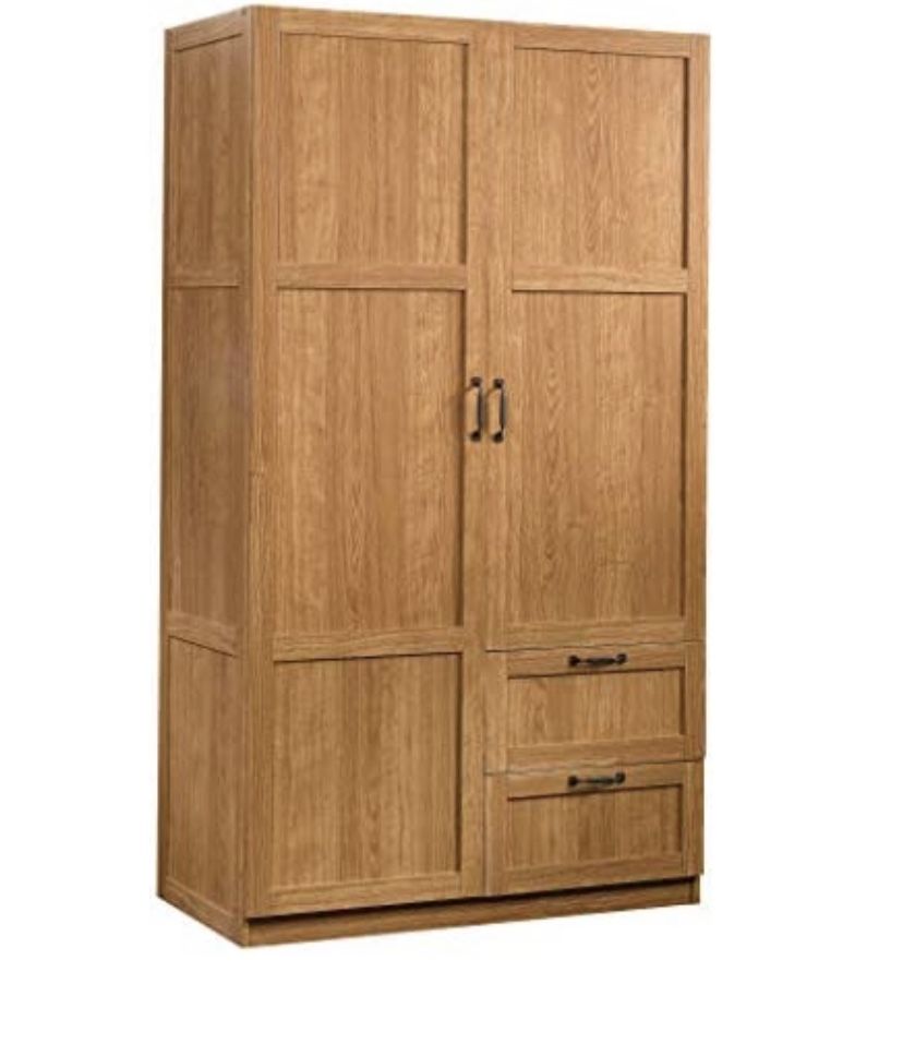 Storage Cabinet, Highland Oak Finish Furniture