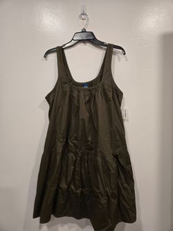 Old Navy Olive Green Tiered Mini Dress L