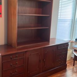 Mid-Century ConsoleBureau Removable Bookshelf