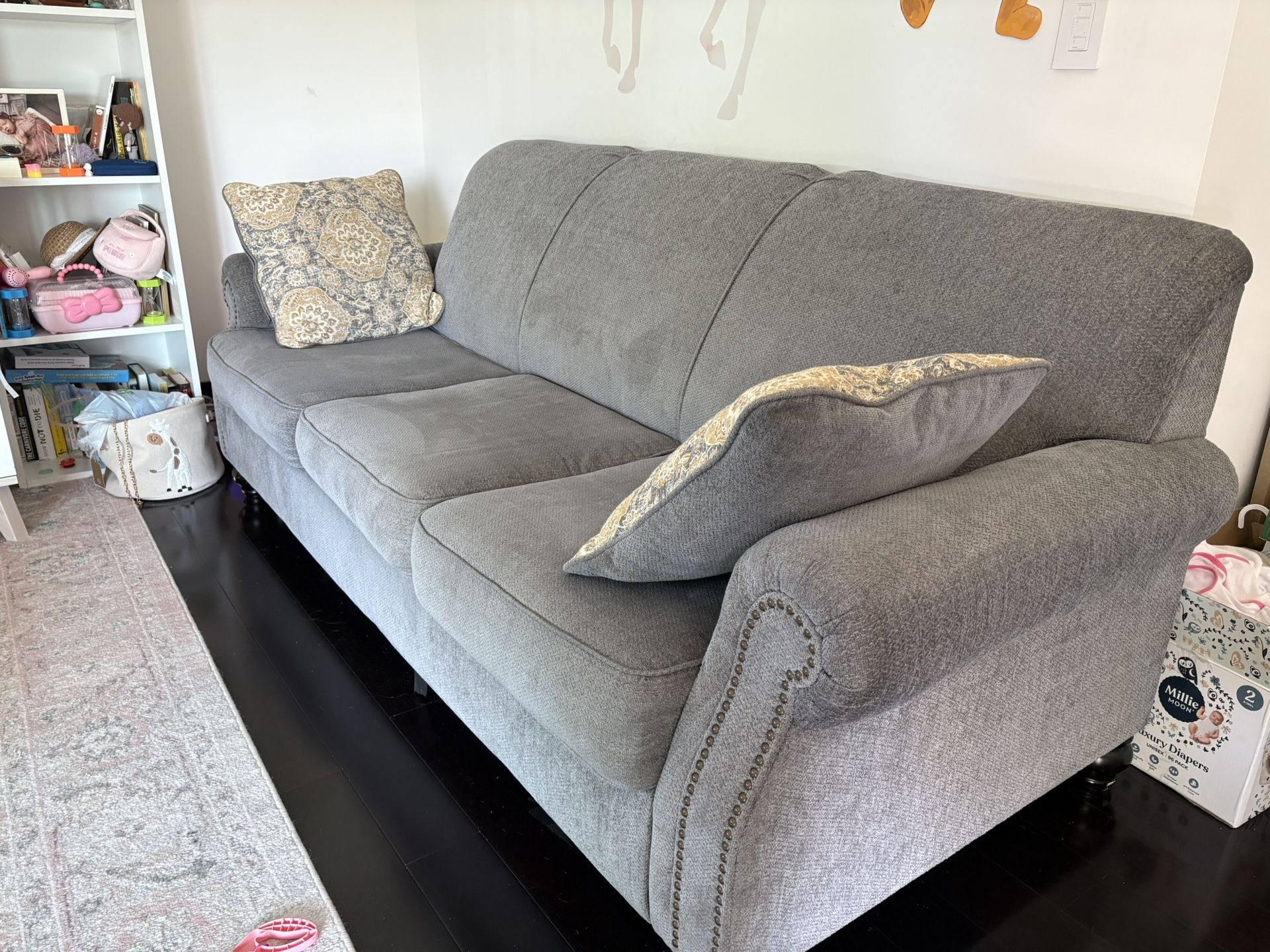 Gray Sleeper Sofa With Mattress From City Furniture