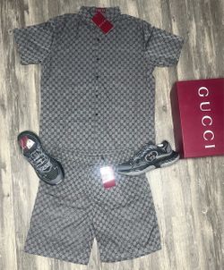 Brand New Gucci Shoes With Shirt And Shorts With Box And Dust Bag