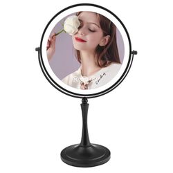 10" Large Lighted Makeup Mirror, 1X/10X Magnifying Mirror with Lights