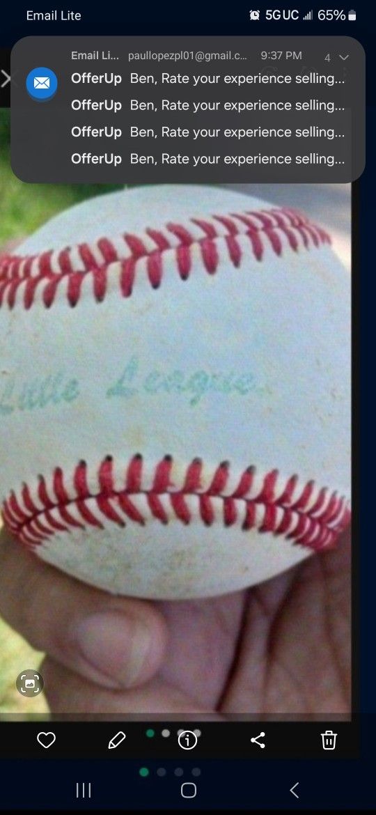 BUCKET OF 25 "MOSTLY" LEATHER BASEBALLS. LOCATED IN GLENDORA