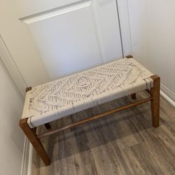 Natural Woven Bench