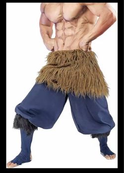 Demon Slayer Adult Inosuke Cosplay Apron, Pants… (New)
