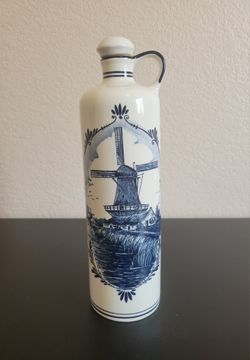 1-PC Vintage Delft Blue Bols Ceramic Decanter or Liquor Jug