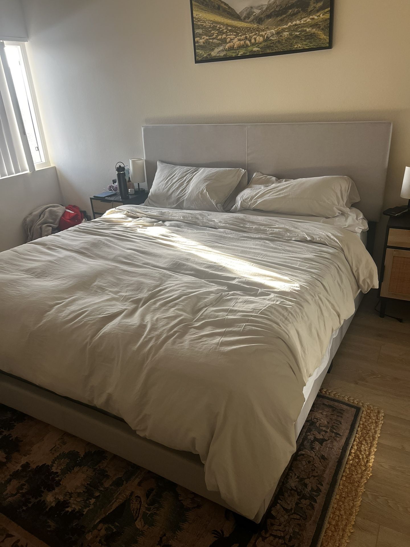 King Size Bed frame And Mattress