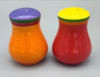 Dansk Colorful Ceramic Salt and Pepper Shakers