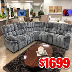 Modern Living Room Reclining Sectional Sofa