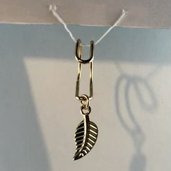 Gold Leaf Charm Ear Cuff