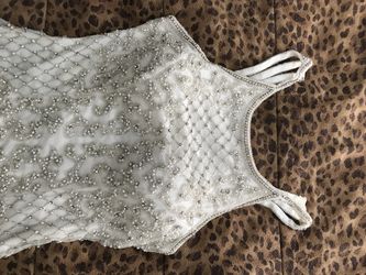 White Formal Dress with lots of Bling