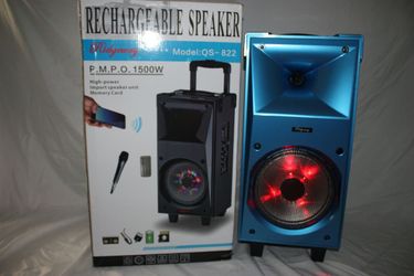 Bluetooth speaker SD card,slot USB port,FM radio,microphone included for karaoke(bosina)