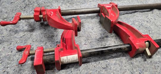 NOS 2 Pittsburgh # 38299 Deep Throat Woodworking  Pipe Clamp Tool