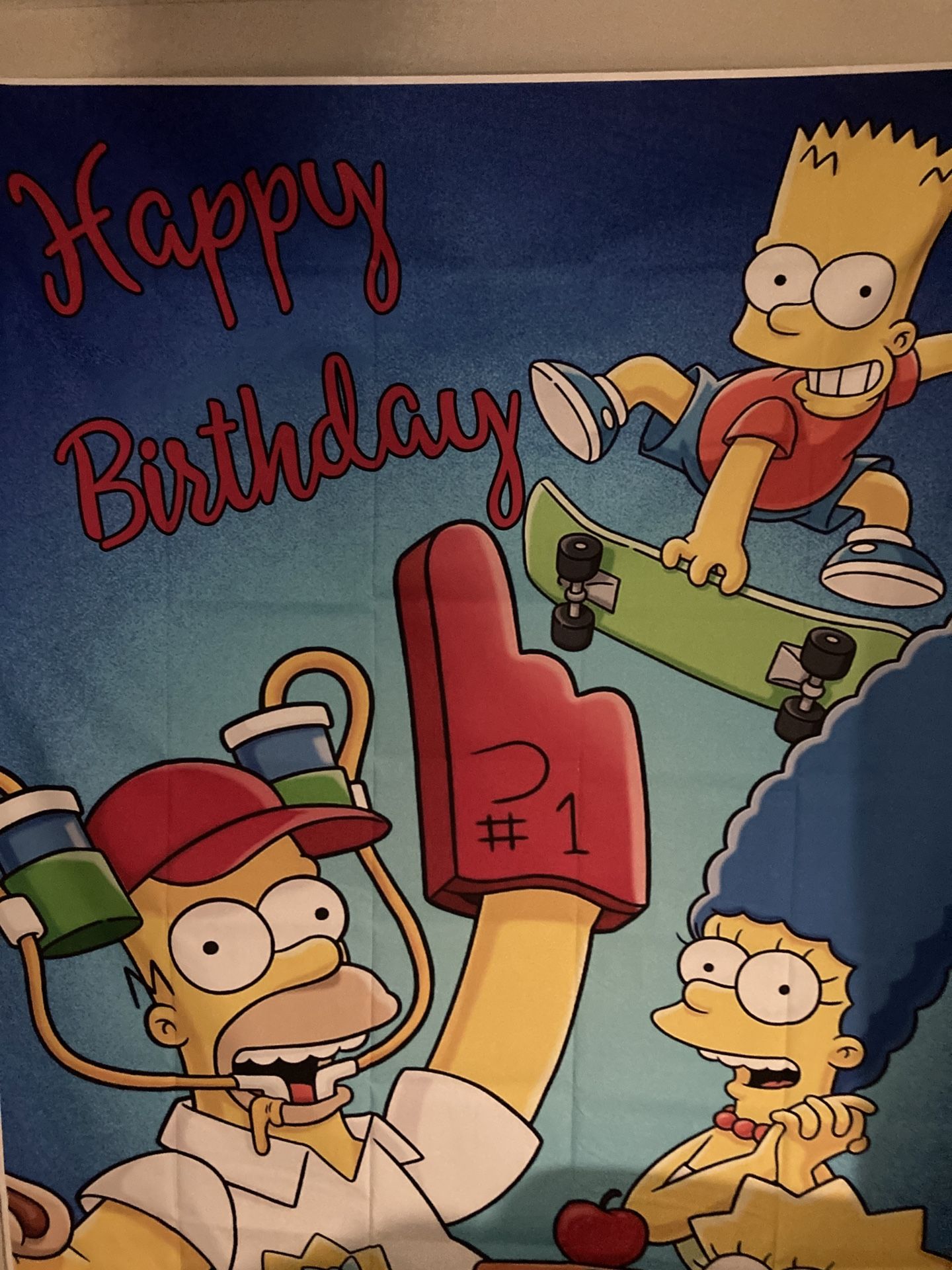 Simpson Birthday Back Drop