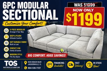 6PC Modular Sectional. 🚚WE DELIVER🚚