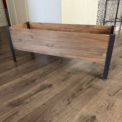  Rectangle Wood Urban Garden Raised Planter Box in Brown
