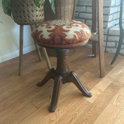 Vintage Piano Stool Or Counter Height Bar Stool 