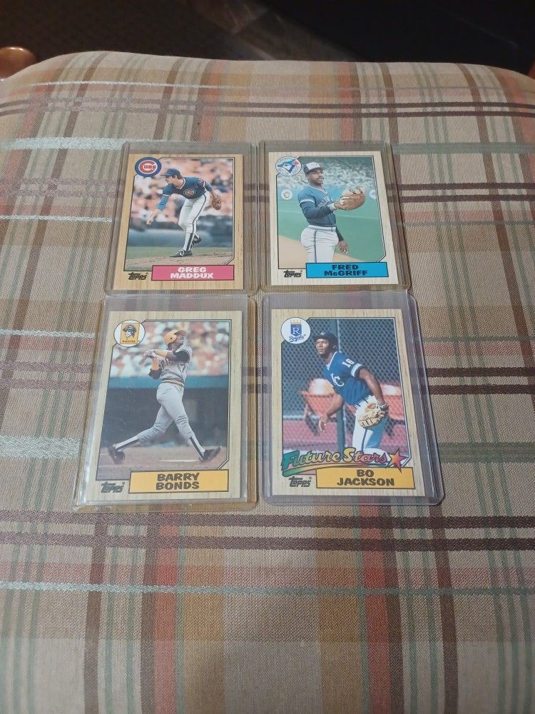 4 1987 Topps Baseball Cards 