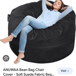 ANUWAA Bean Bag Chair_Black_Used