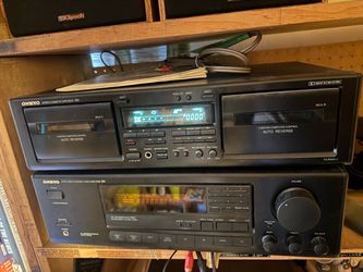 Onkyo TA-RW411 Stereo Cassette Tape Deck and audio/video control tuner amplifier