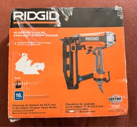 RIDGID 16-Gauge 2-1/2 in. Straight Finish Nailer