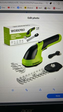 New work pro 7.2 V cordless grassier and shrubbery trimmer