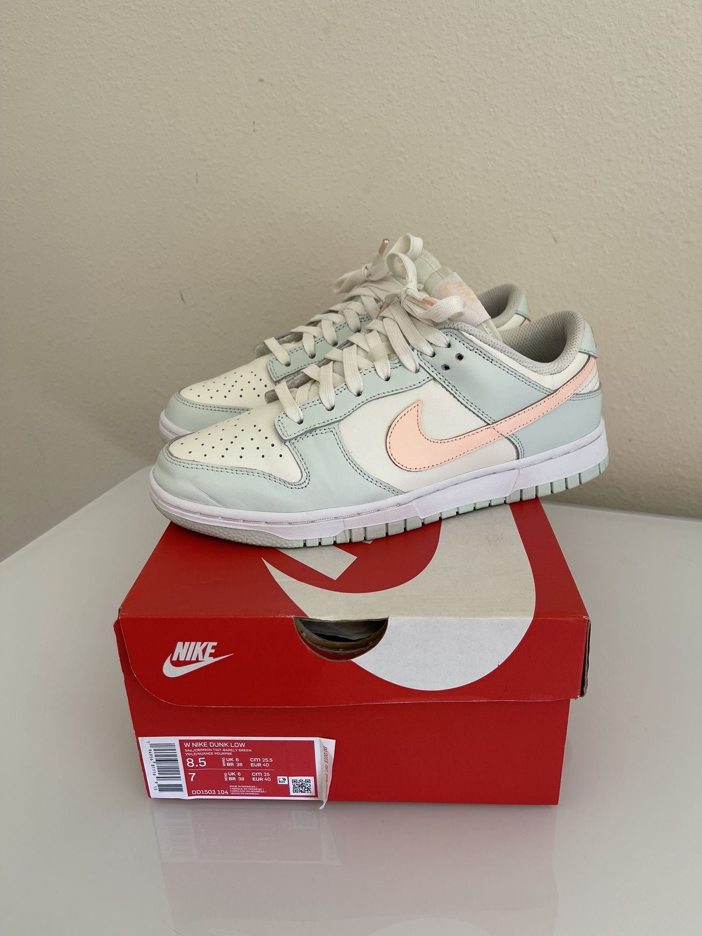 Nike Dunk Low Sail Crimson Tint Barely Green