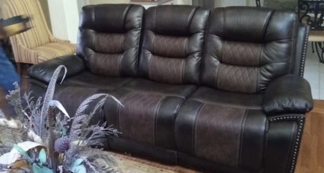 Brown Leather Couch
