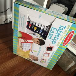 MELISSA & DOUG WOODEN DOUBLE SIDED TABLETOP EASEL (GREAT CONDITION) - $30