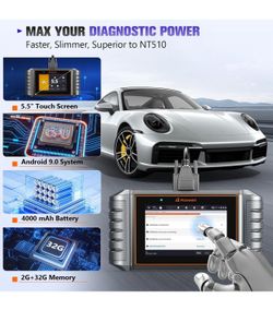 FOXWELL NT710 fit for Porsche OBD2 Diagnostic Scanner Tablet Full System ABS Airbag Engine Code Reader Bi-Directional Scan Service Oil EPB BMS SAS CKP